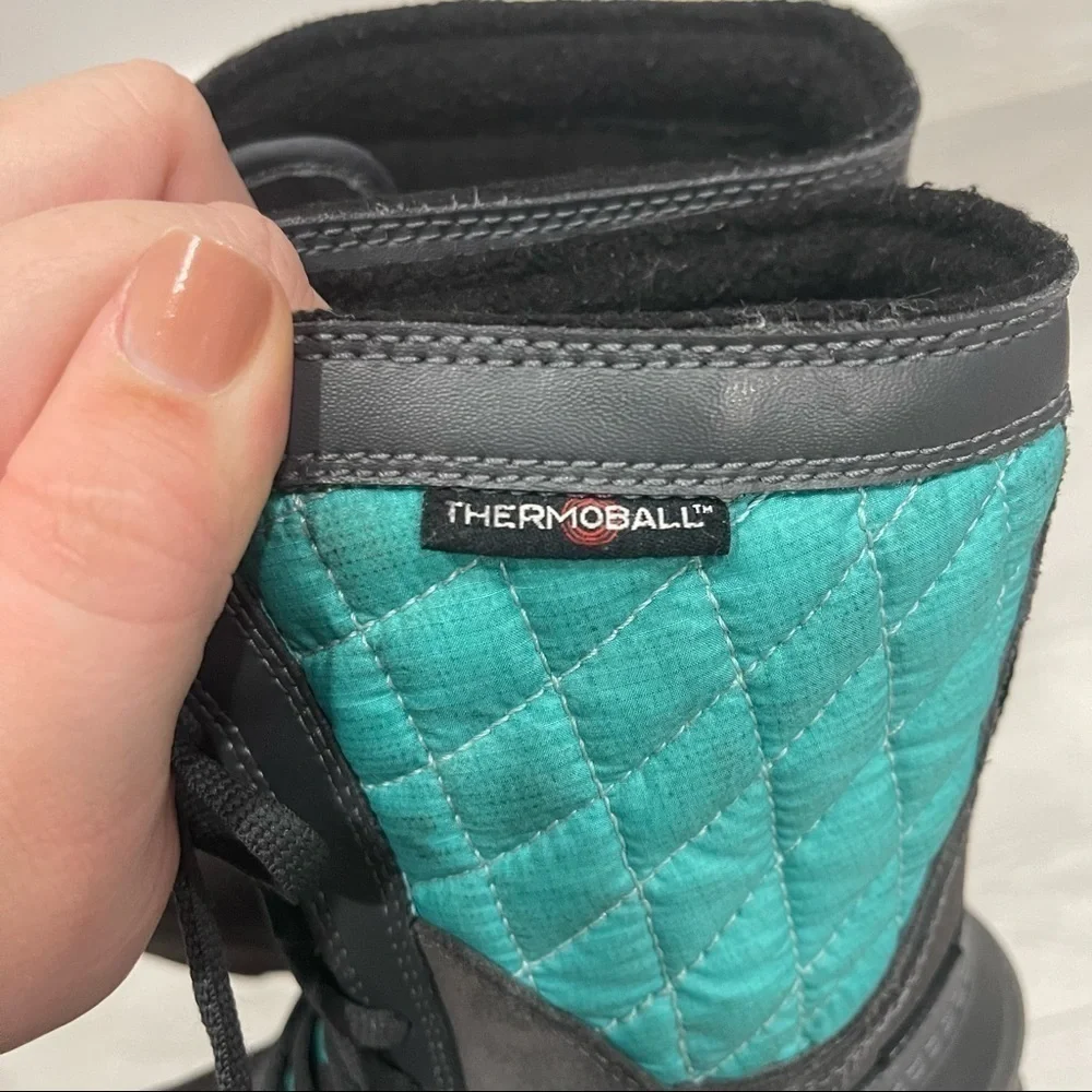 The North Face Youth Thermaball Shellista Boot Winter Night Teal Size 12 Girls